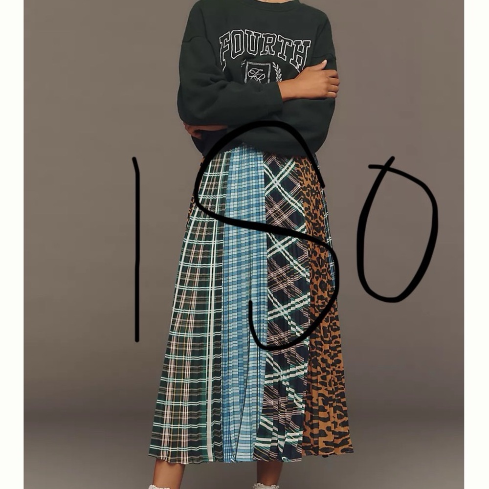 ISO - Maeve Sheer Pleated Maxi Skirt